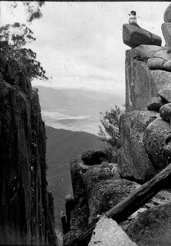 Lantern Slide - Pulpit Rock, Grampians, Victoria, Date Unknown. [BA 1831]