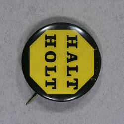 Badge - Halt Holt, Australia, 1965