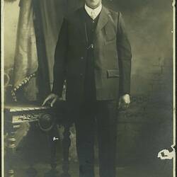 Digital Photograph - Portrait of Man in Studio, Ballarat, pre 1913