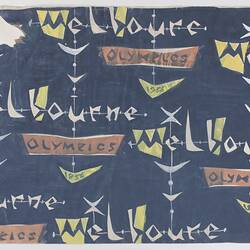 Artwork - Fabric Design, John Rodriquez, Olympic Games, Melbourne, 1956