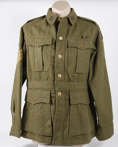 Khaki heavy wool military tunic.