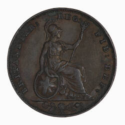 Coin - Farthing, Queen Victoria, Great Britain, 1852 (Reverse)