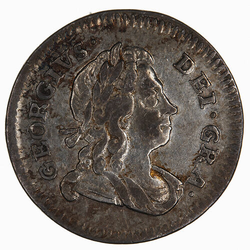 Coin - Groat, George I, England, Great Britain, 1723 (Obverse)