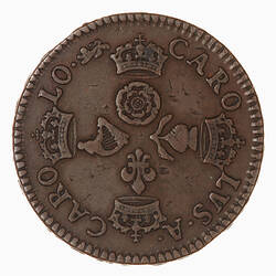 Pattern Coin - Farthing, Charles II, Great Britain, 1662 (Obverse)
