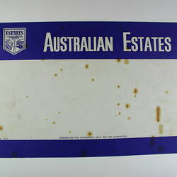 Sign - Australian Estates, Newmarket Saleyards, Newmarket, pre 1987