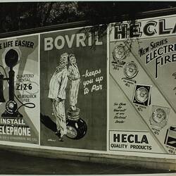 Photograph - Billboard Posters featuring Hecla Electrics Pty Ltd, 'Electric Fires', Caulfield, circa 1940