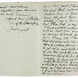 Letter - Unknown to Telford, Phar Lap's Death, 09 Apr 1932