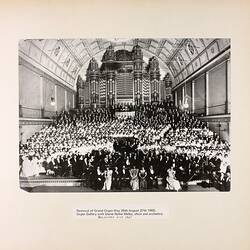 Photograph - Dame Nellie Melba Performance in Organ Gallery, Exhibition Building, Melbourne, 1907