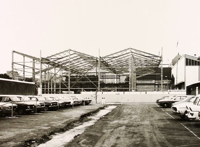 Photograph - Construction of Centennial Hall from North, Exhibition Building, Melbourne, 1979