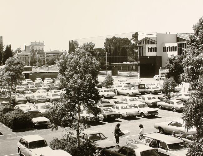 Photograph - Completed Centennial Hall from Northern Car Park, Exhibition Building, Melbourne, circa 1980