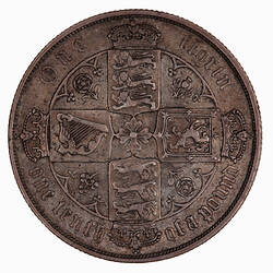 Coin - Florin, Queen Victoria, Great Britain, 1881 (Reverse)