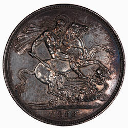 Coin - Crown, Queen Victoria, Great Britain, 1888 (Reverse)