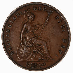 Coin - Penny, Queen Victoria, Great Britain, 1858 (Reverse)