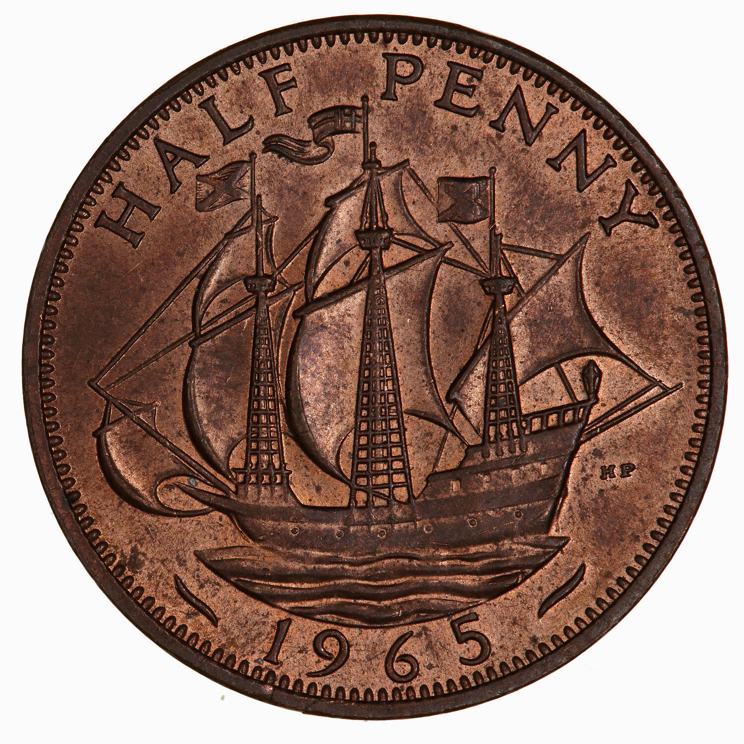 Coin Halfpenny Elizabeth II Great Britain 1965