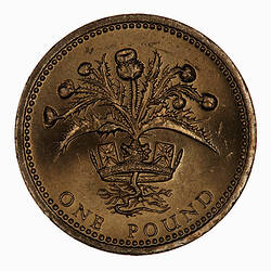 Coin - 1 Pound, Elizabeth II, Great Britain, 1984 (Reverse)
