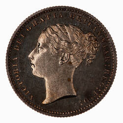 Proof Coin - Shilling, Queen Victoria, Great Britain, 1880 (Obverse)