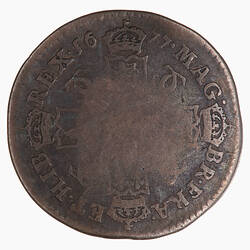 Coin - Sixpence, Charles II, Great Britain, 1677 (Reverse)