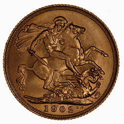 Coin - Sovereign, Edward VII, Great Britain, 1902 (Reverse)