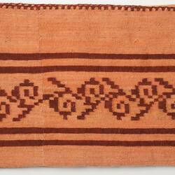 Blanket - Woven Wool, Orange & Tan, circa 1950s