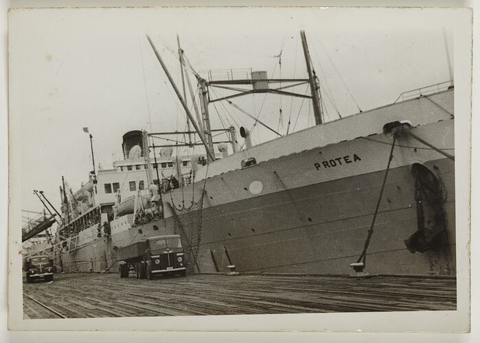 The Ship Protea Tied Up at a Wharf, 1950