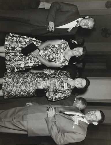 Photograph - Massey Harris Ferguson, Four Guests at the 'Show of Progress' Dealers Event, Melbourne, Victoria, 1956