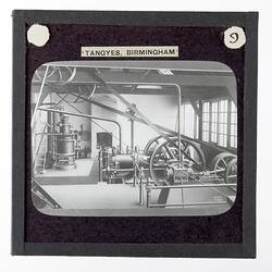 Lantern Slide - Tangyes Ltd, Suction Gas Producer Plant & Gas Engine, circa 1910