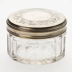 Glass Container - S. Woolfield, Portable Toiletries Set, Glasgow, Scotland, 1852