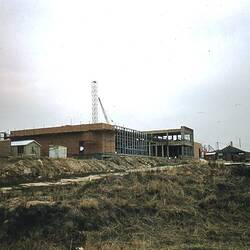 Slide - Kodak Australasia Pty Ltd, Construction of the Testing & Photo-Processing Building 7, Kodak Factory, Coburg, 1958