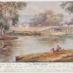 Postcard - A Summer Evening by J. A. Turner, To J. B. Scott from Marion Flinn, Melbourne, 27 Apr 1904