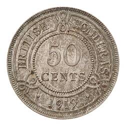 Coin - 50 Cents, British Honduras (Belize), 1919