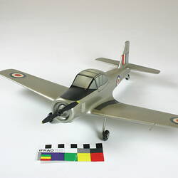 Model aeroplane with RAF roundel.