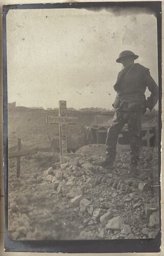 Grave of Private H.G. Shapley, Somme, France, Sergeant John Lord, World War I, 1916
