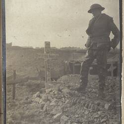 Photograph - Grave of Private H.G. Shapley, Somme, France, Sergeant John Lord, World War I, 1916-1919