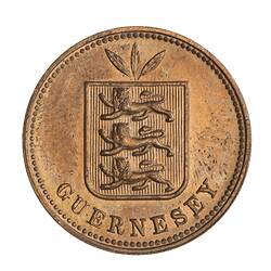 Coin - 2 Doubles, Guernsey, Channel Islands, 1889