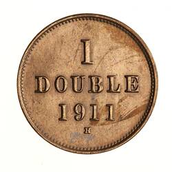 Coin - 1 Double, Guernsey, Channel Islands, 1911