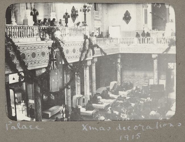 Interior of Heliopolis Palace Used as Hospital, 1st AGH, Egypt, Dec 1915