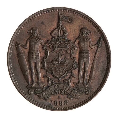 Coin - 1 Cent, British North Borneo Company, 1886