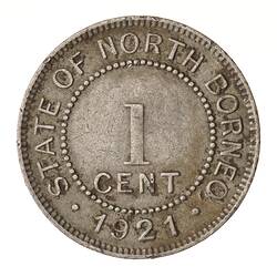 Coin - 1 Cent, North Borneo, 1921