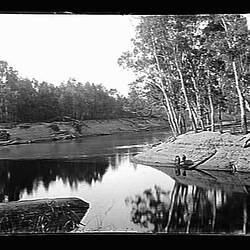 Glass Negative - River Scene, by A.J. Campbell, Echuca, Victoria, circa 1900