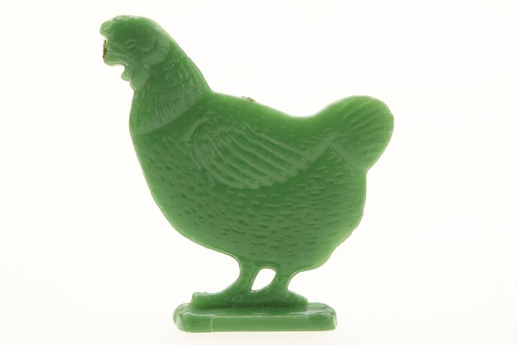 Toy Hen - Green Plastic