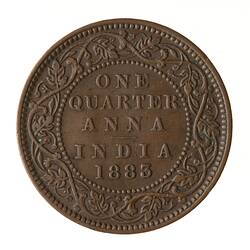 Coin - 1/4 Anna, India, 1883