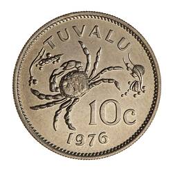 Coin - 10 Cents, Tuvalu, 1976