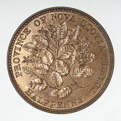 Proof Coin - 1/2 Penny, Nova Scotia, Canada, 1856