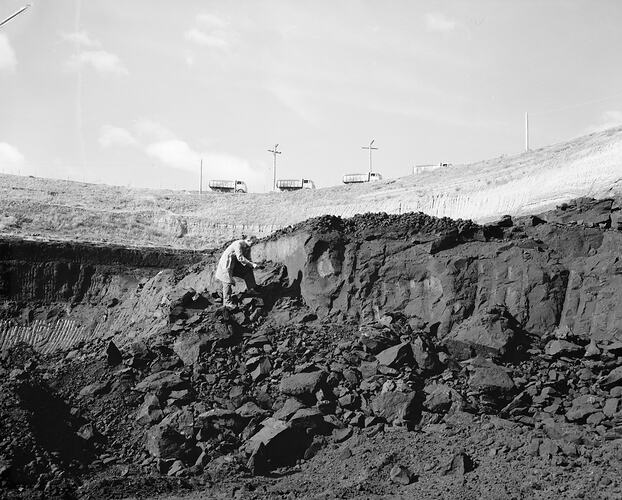 Negative - Maddingley Brown Coal Pty Ltd, Open Cut Coal Mine, Bacchus Marsh, Victoria, 1958