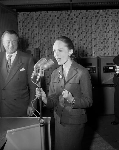 Woman Performing in Broadcasting Studio, Olympic Games,Melbourne, 1956