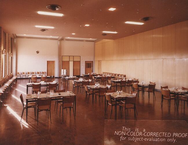 Photograph - Kodak Australasia Pty Ltd, Dining Room, Kodak Factory, Coburg, circa 1963