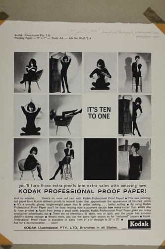Scrapbook - Kodak Australasia Pty Ltd, Advertising Clippings, 'Professional', Coburg, 1963-1974