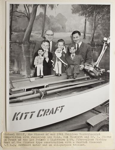 Gerry Gee Junior, Children Ventriloquist Winners, Melbourne, 1961