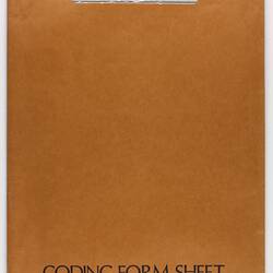 Sheets - Sony, Coding Form, Sobax ICC-2700E Microcomputer, circa 1970