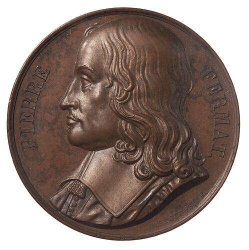 Medal - Pierre Fermat, France, 1822